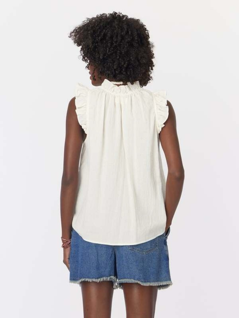 Xirena Elyza Embroidered Ruffle-Trim Top - Picture 2 of 11